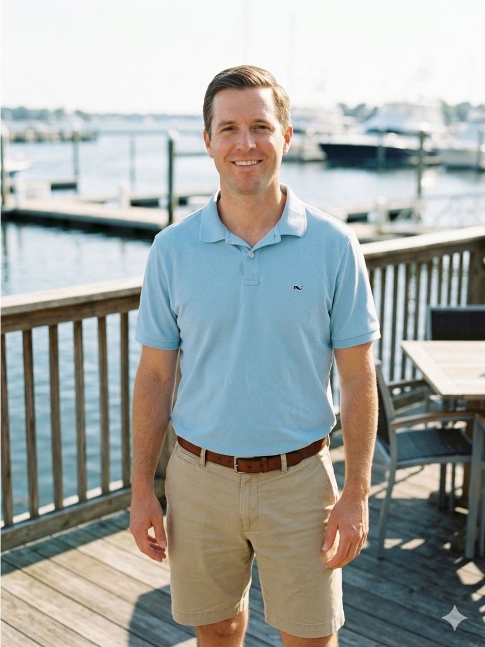 NWOT Vineyard Vines Pale Blue Polo with Whale Emblem